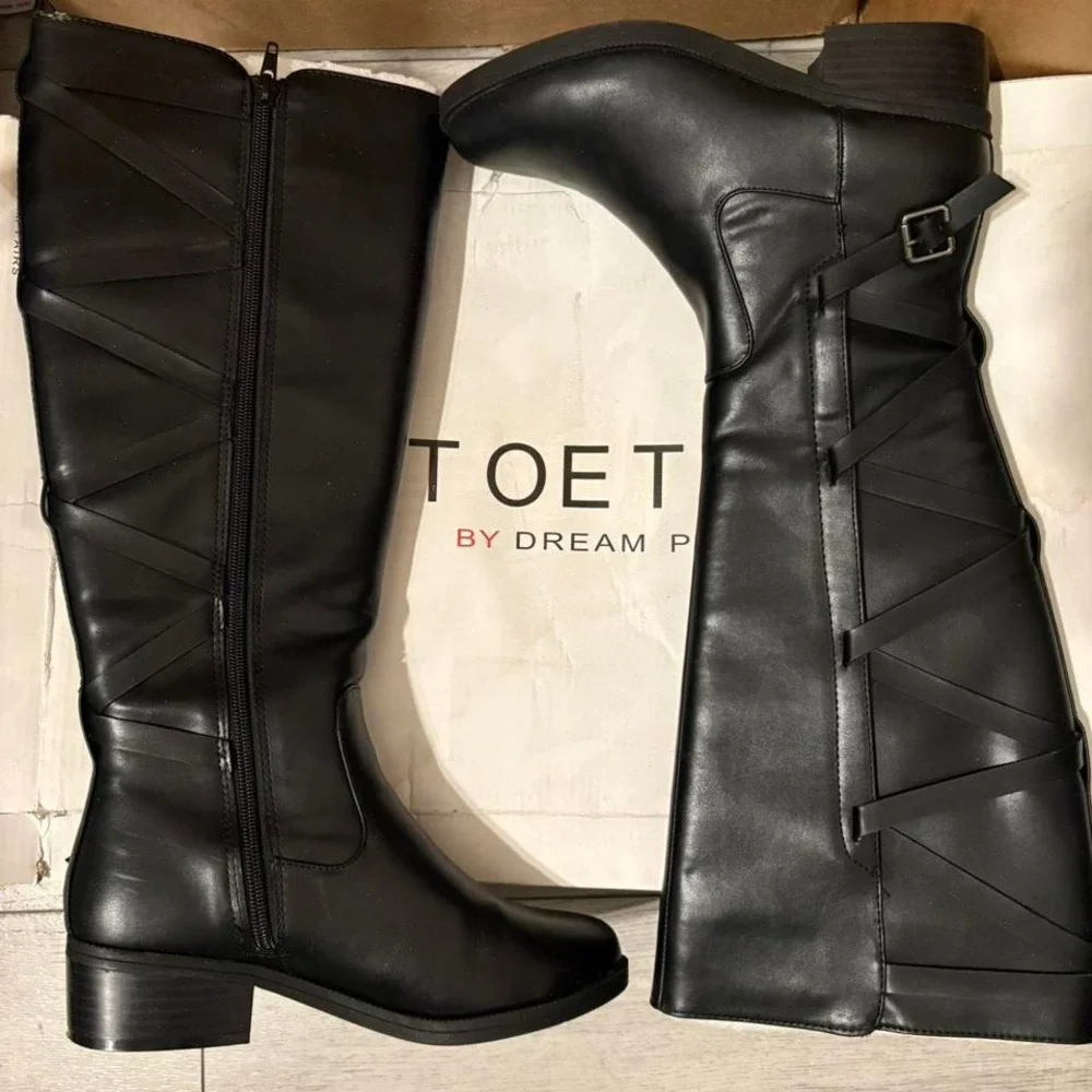 Toetos by dream pairs Black knee-high‎ boots WOMEN SIZE 6